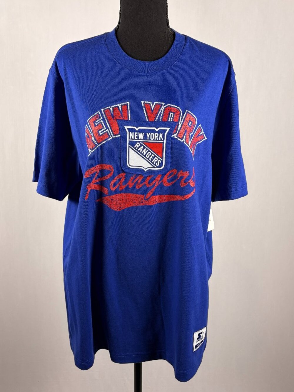 Starter | NY Rangers T-Shirt | Men’s L | Blue NHL Tee | NWT Goalkeeper Style